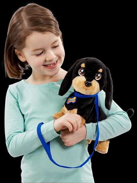Bizak Mi Perrito Salchicha Waggles - Chien en peluche qui aboie, appuie sur sa tête, piles AAA incluses, dès 2 ans Bizak Mi Perrito Salchicha Waggles - Chien en peluche qui aboie, appuie sur sa tête, piles AAA incluses, dès 2 ans