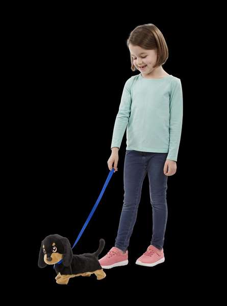 Bizak Mi Perrito Salchicha Waggles - Chien en peluche qui aboie, appuie sur sa tête, piles AAA incluses, dès 2 ans Bizak Mi Perrito Salchicha Waggles - Chien en peluche qui aboie, appuie sur sa tête, piles AAA incluses, dès 2 ans