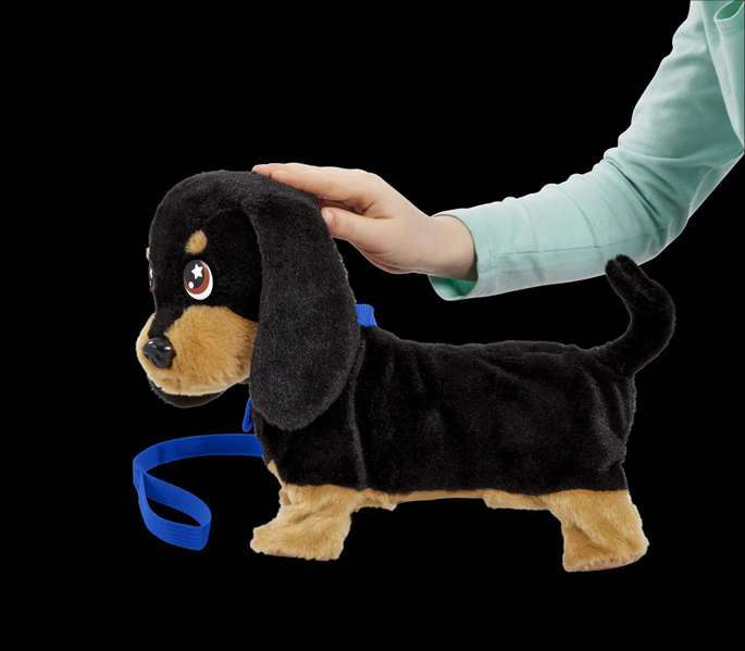 Bizak Mi Perrito Salchicha Waggles - Chien en peluche qui aboie, appuie sur sa tête, piles AAA incluses, dès 2 ans Bizak Mi Perrito Salchicha Waggles - Chien en peluche qui aboie, appuie sur sa tête, piles AAA incluses, dès 2 ans
