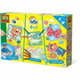 SES Creative Kit 3 en 1 Peinture au doigt, coloriage et formes autocollantes My First