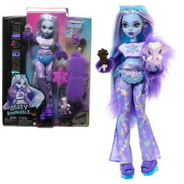 Mattel - Monster High Abbey Bominable Hnf64 - Poupée avec tenue à paillettes de neige, accessoires et mascotte Tundra - Pour enfants +4 ans