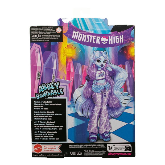Mattel - Monster High Abbey Bominable Hnf64 - Poupée avec tenue à paillettes de neige, accessoires et mascotte Tundra - Pour enfants +4 ans Mattel - Monster High Abbey Bominable Hnf64 - Poupée avec tenue à paillettes de neige, accessoires et mascotte Tundra - Pour enfants +4 ans
