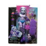 Mattel - Monster High Abbey Bominable Hnf64 - Poupée avec tenue à paillettes de neige, accessoires et mascotte Tundra - Pour enfants +4 ans