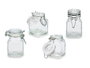 Vivalto Set de 5 Pots avec Fermeture Hermétique 90 ml Verre Transparent 30.5x8.2x6.5 cm (Set de 12)