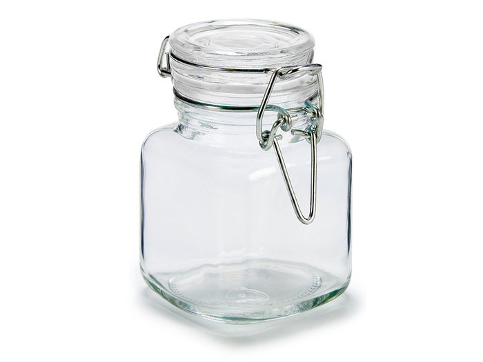 Vivalto Set de 5 Pots avec Fermeture Hermétique 90 ml Verre Transparent 30.5x8.2x6.5 cm (Set de 12)