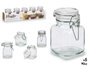 Vivalto Set de 5 Pots avec Fermeture Hermétique 90 ml Verre Transparent 30.5x8.2x6.5 cm (Set de 12)
