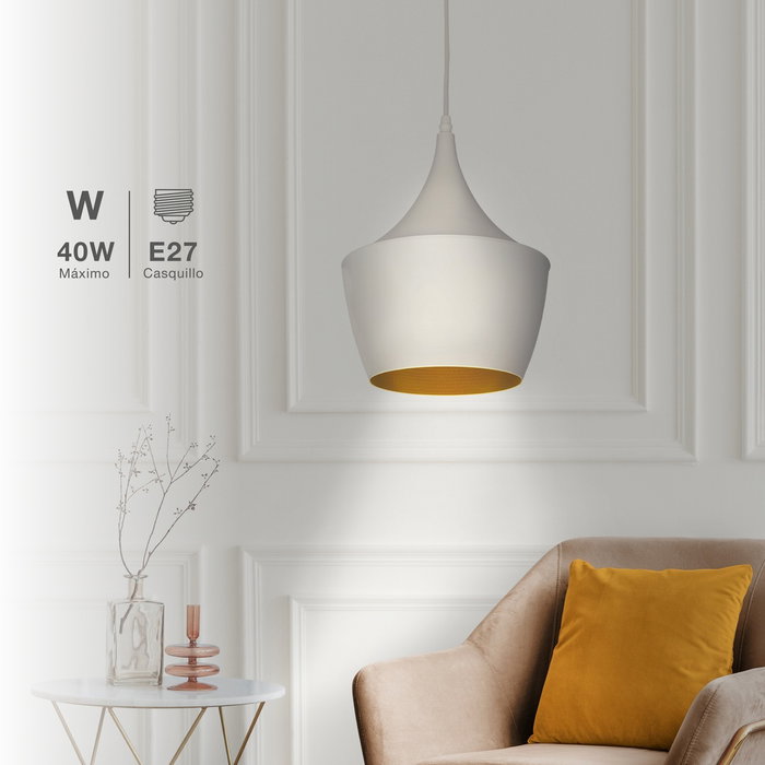 GSC Evolution Lampe de plafond suspendue Serie Gombe E27 Blanc Ø240mm GSC Evolution Lampe de plafond suspendue Serie Gombe E27 Blanc Ø240mm