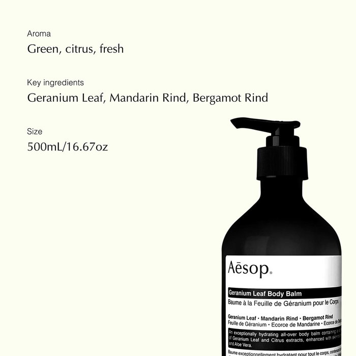 Aesop GERANIUM LEAF Baume Corporel 500 ml