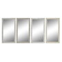 Miroir mural DKD Home Decor Blanc Beige Gris foncé 36 x 2 x 66 cm (4 Unités)