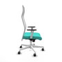 Piqueras y Crespo Chaise de Bureau Albacete Turquoise et Blanc
