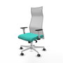 Piqueras y Crespo Chaise de Bureau Albacete Turquoise et Blanc
