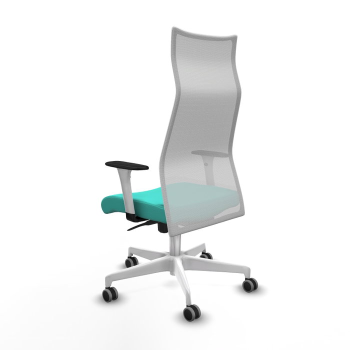 Piqueras y Crespo Chaise de Bureau Albacete Turquoise et Blanc