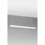 PINNE SOL-TH.084 Lampe Suspendue Moderne 150 cm - Luminaire Minimaliste Géométrique pour Salon, Bureau ou Entrée - Blanc, Noir