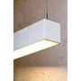 PINNE SOL-TH.084 Lampe Suspendue Moderne 150 cm - Luminaire Minimaliste Géométrique pour Salon, Bureau ou Entrée - Blanc, Noir