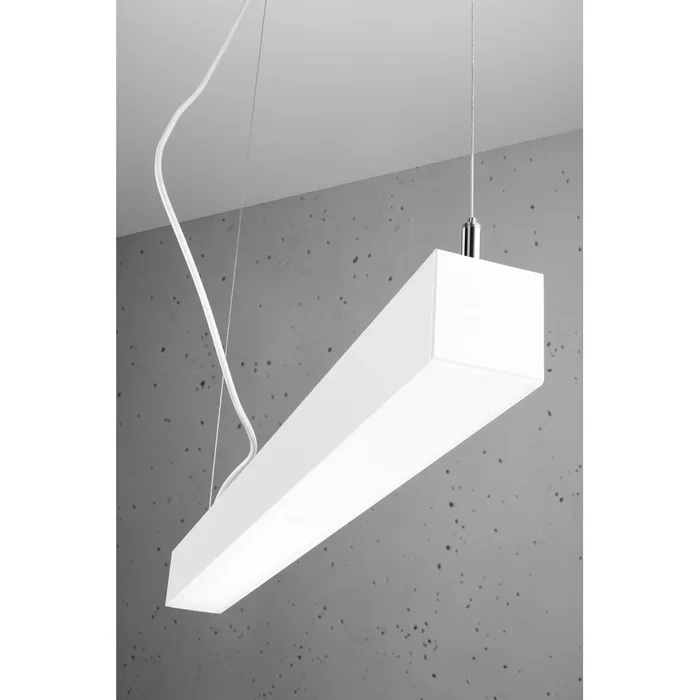 PINNE SOL-TH.084 Lampe Suspendue Moderne 150 cm - Luminaire Minimaliste Géométrique pour Salon, Bureau ou Entrée - Blanc, Noir PINNE SOL-TH.084 Lampe Suspendue Moderne 150 cm - Luminaire Minimaliste Géométrique pour Salon, Bureau ou Entrée - Blanc, Noir