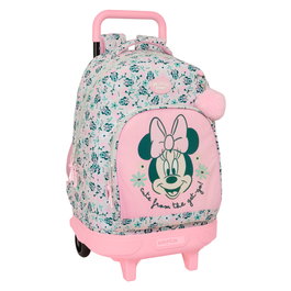 Cartable à roulettes Minnie Mouse Minty Rose 33 x 45 x 22 cm