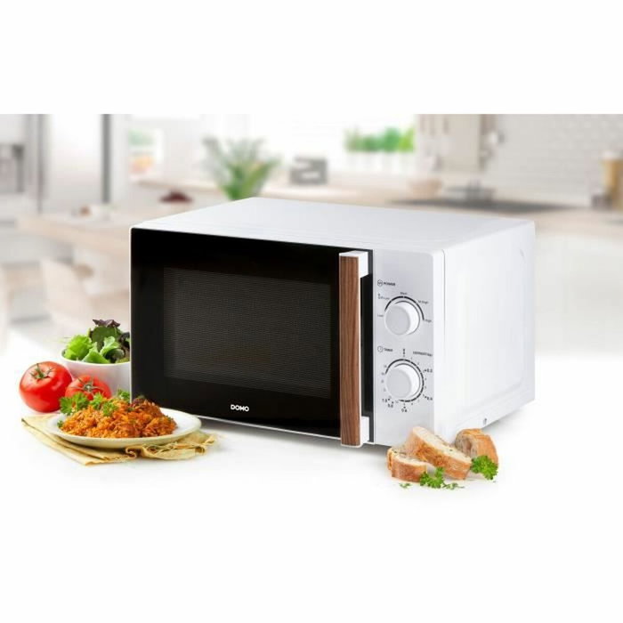 Domo DO2720 Micro-ondes 20L - 700W - Blanc finition bois Domo DO2720 Micro-ondes 20L - 700W - Blanc finition bois