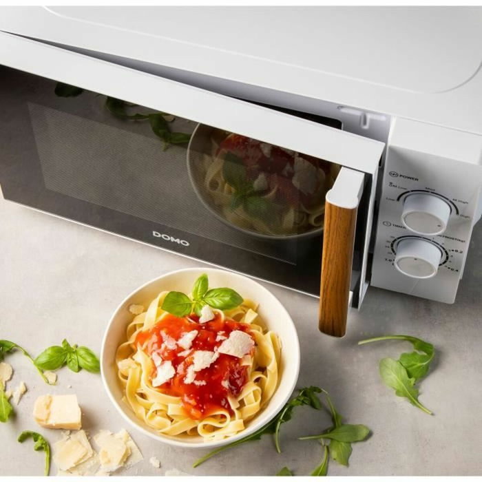 Domo DO2720 Micro-ondes 20L - 700W - Blanc finition bois Domo DO2720 Micro-ondes 20L - 700W - Blanc finition bois