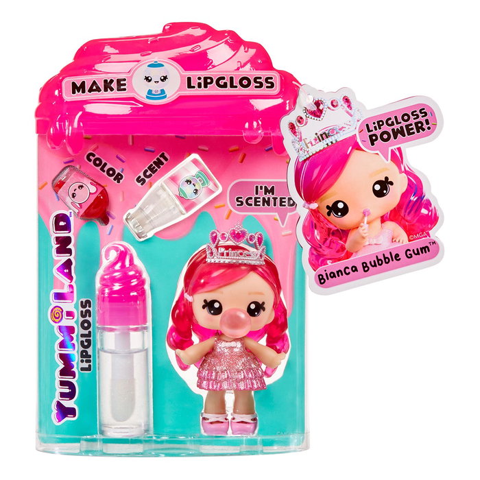 Yummiland Bianca - Poupée 10 cm et Gloss Pailleté Goût Chewing Gum Yummiland Bianca - Poupée 10 cm et Gloss Pailleté Goût Chewing Gum