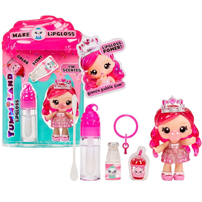 Yummiland Bianca - Poupée 10 cm et Gloss Pailleté Goût Chewing Gum Yummiland Bianca - Poupée 10 cm et Gloss Pailleté Goût Chewing Gum
