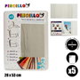 Pincello Lot de 5 films adhésifs pour couvrir livres 28 x 53 cm (Set de 36)