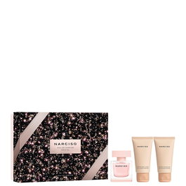 Narciso Rodriguez Coffret Cristal : Eau de Parfum pour Femme 90 ml, Lotion Hydratante pour le Corps 50 ml et Gel Douche Nettoyant 50 ml