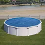 GRE Bâche à bulles été pour piscine hors-sol ronde Diamètre 4.50m à 4.60m - Épaisseur 0.18mm (180µ) - Bleue