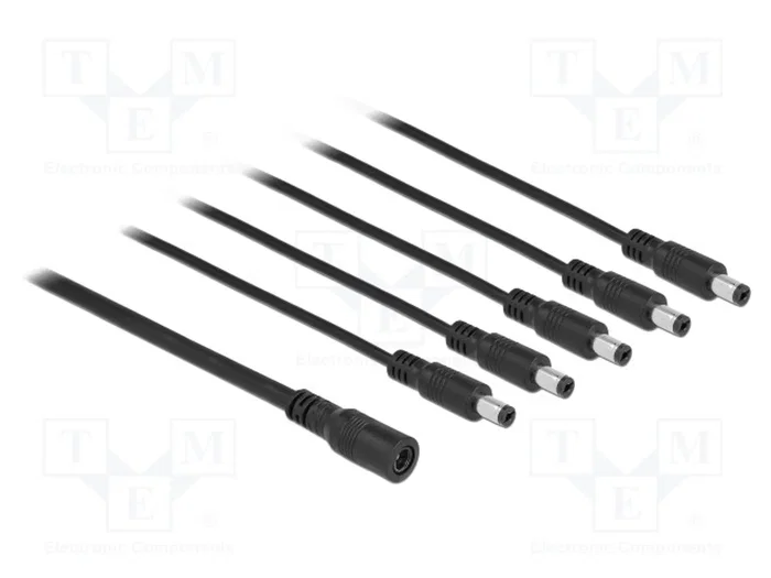 DELOCK Câble d'alimentation DC 5,5/2,1mm, 0,5m, noir DELOCK Câble d'alimentation DC 5,5/2,1mm, 0,5m, noir