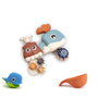 TACHAN Circuit mural avec forme de baleine - Jeu d'eau à ventouses avec rampes, fontaines, animaux et accessoires - À partir de 1 an