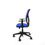 PIQUERAS Y CRESPO Chaise Motilla Synchrone/Traslack Bleu, Base pyramidale noire, Accoudoir 1D