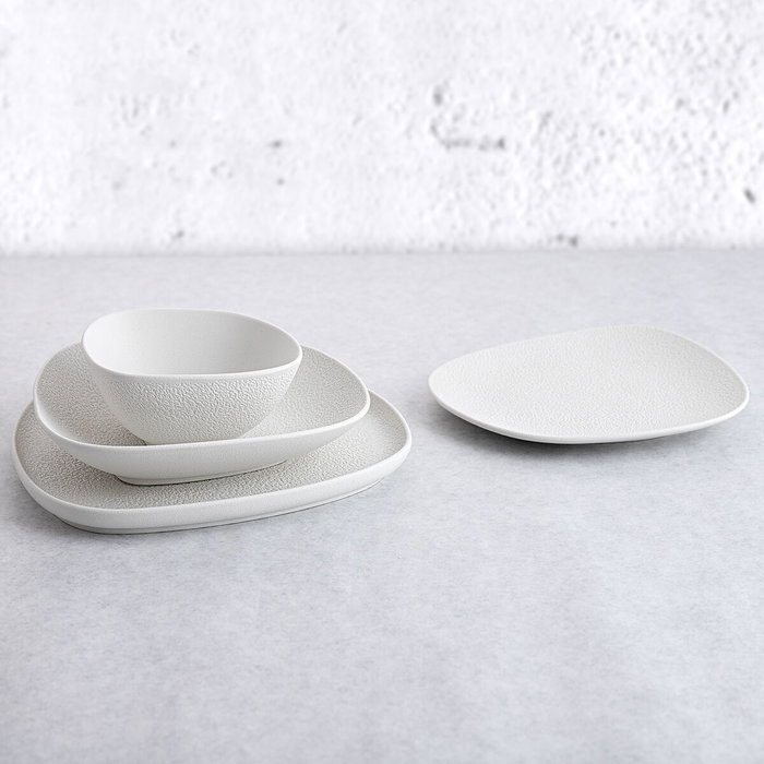 Assiette creuse Bidasoa Fosil Blanc Céramique Carré 21,9 x 21,7 x 4,8 cm (6 Unités) Assiette creuse Bidasoa Fosil Blanc Céramique Carré 21,9 x 21,7 x 4,8 cm (6 Unités)