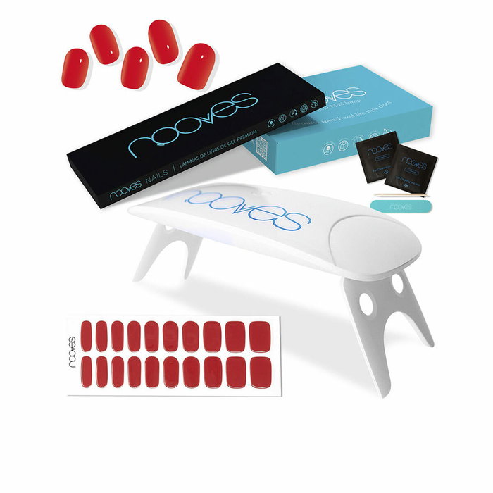 Nooves Set de Manucure Premium Feuilles de gel Rouge Ferrari avec Lampe UV/LED Nooves Set de Manucure Premium Feuilles de gel Rouge Ferrari avec Lampe UV/LED
