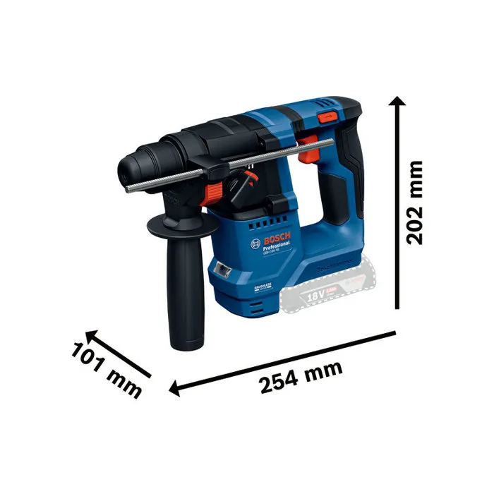 Bosch Professional GBH 18V-18 Perforateur sans fil SDS Plus 18V avec KickBack Control et Vibration Control, livré dans une L-Boxx 136 - 1 613 001 009