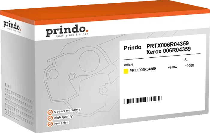 Tonner compatible Xerox 006R04359 Prindo Classic jaune Tonner compatible Xerox 006R04359 Prindo Classic jaune
