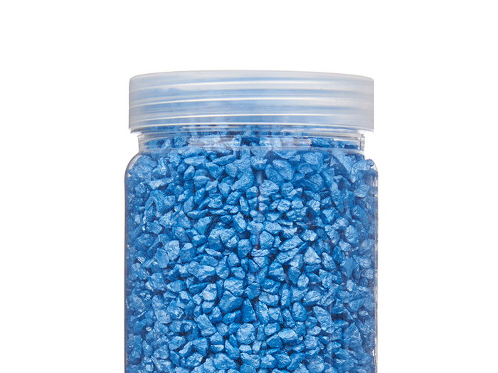 GIFTDECOR Bocal de pierres métallisées bleues 2-5 mm 700 g (Set de 12) GIFTDECOR Bocal de pierres métallisées bleues 2-5 mm 700 g (Set de 12)