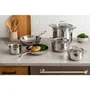 Cosy & Trendy - Batterie de cuisine Classic 11 pièces en acier inoxydable - Induction, graduations, lavable au lave-vaisselle - 3 faitouts, 3 couvercles, 2 poêles, 1 casserole