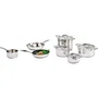 Cosy & Trendy - Batterie de cuisine Classic 11 pièces en acier inoxydable - Induction, graduations, lavable au lave-vaisselle - 3 faitouts, 3 couvercles, 2 poêles, 1 casserole