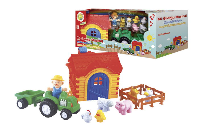 TACHAN Playset Musical Ferme - Réf. 691198 - Jeu d'éveil avec 18 pièces, 7 personnages, 15 mélodies, sons et lumières - Pour enfants dès 12 mois TACHAN Playset Musical Ferme - Réf. 691198 - Jeu d'éveil avec 18 pièces, 7 personnages, 15 mélodies, sons et lumières - Pour enfants dès 12 mois