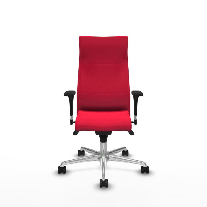 Piqueras Y Crespo Fauteuil de direction Albacete Rouge avec mécanisme Synchrone et base en aluminium