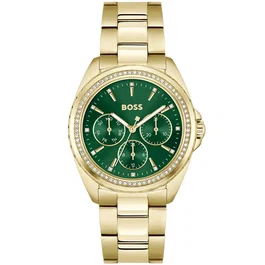 Boss Montre Analogique Dorée et Cadran Vert