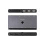 Nanocable Switch KVM 2xUSB-C à 3xUSB-A + 2xUSB-C PD + HDMI + DisplayPort + Audio Gris