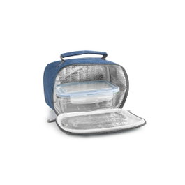 Ibili Sac à goûter Bleu avec boîte en verre borosilicaté