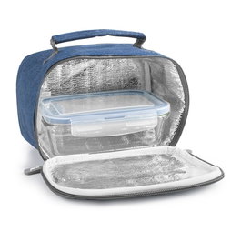 Ibili Porte-aliments bleu avec boîte hermétique en borosilicate 850 ml, 21 x 13 x 14 cm