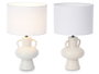 GIFTDECOR Lampara Jarron Blanca