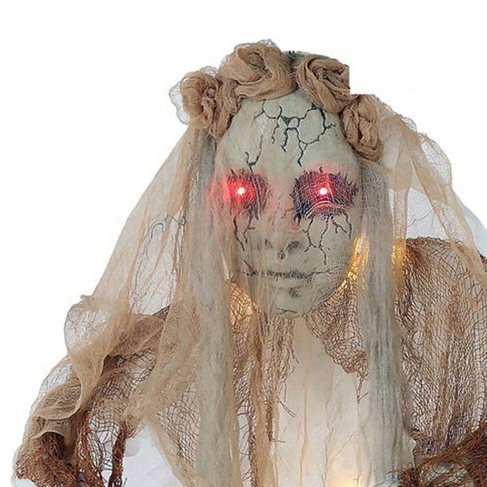BigBuy Carnival Décoration Suspendue Mariée Zombie 183 cm avec Yeux Lumineux BigBuy Carnival Décoration Suspendue Mariée Zombie 183 cm avec Yeux Lumineux