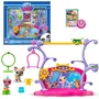 Bandai Coffret Pets Got Talent BF00558 - Ensemble de jeu Littlest Pet Shop avec 2 animaux à tête bougeante, décor et 4 accessoires, pour enfants dès 4 ans