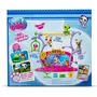 Bandai Coffret Pets Got Talent BF00558 - Ensemble de jeu Littlest Pet Shop avec 2 animaux à tête bougeante, décor et 4 accessoires, pour enfants dès 4 ans