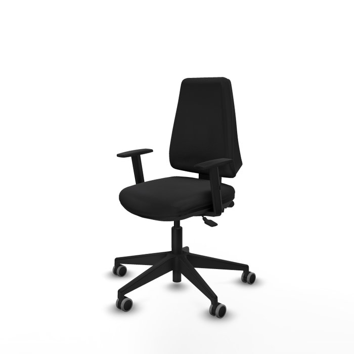 PIQUERAS Y CRESPO Chaise de bureau Elche Asynchrone en cuir écologique noir