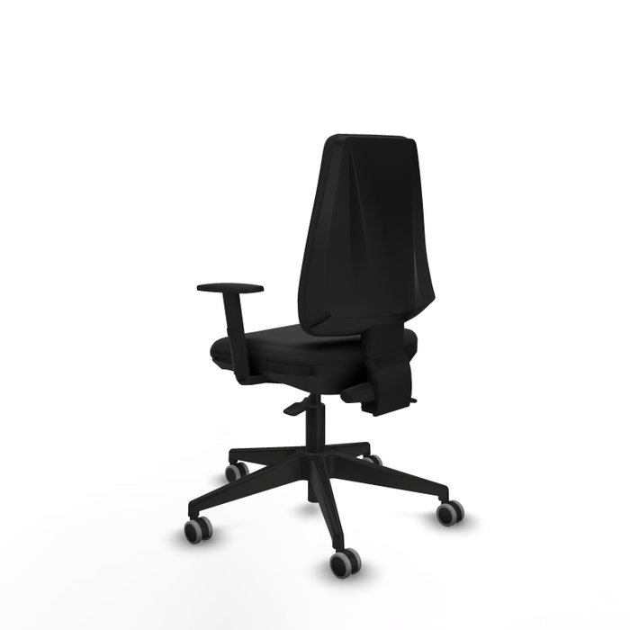 PIQUERAS Y CRESPO Chaise de bureau Elche Asynchrone en cuir écologique noir