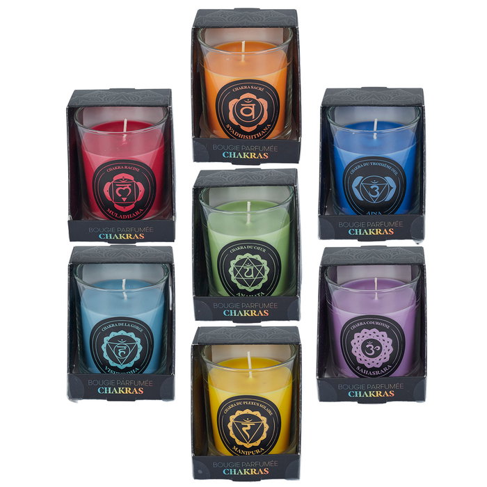 Home Deco Factory Bougie Parfumée Chakra en Verre